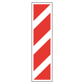 Дорожный знак 8.22.2 «Препятствие» (металл 0,8 мм, II типоразмер: 1700х500 мм, С/О пленка: тип Б высокоинтенсивная)